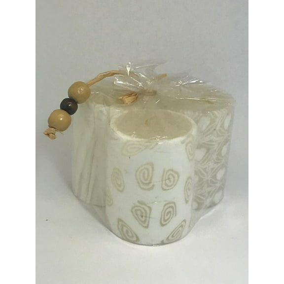 Swazi Candles, 3 Pack Church Candle Set - White