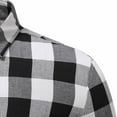 thumbnail image 5 of Fengqque Men's Short Sleeve Shirts Summer Plaid Shirt Short Sleeve Shirt Lapel Top, 5 of 7
