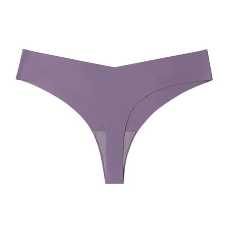 Bigersell Leakproof Underwear for Women Clearance Seamless High Waisted Underwear Thong Panty Style P-1665 Nylon Brief Panties Cotton Thongs Briefs Mid Waist Women s Briefs Gray XL