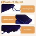 thumbnail image 2 of Uxcell Cloth Shoe Bags for Travel, Flannel Pouch with Drawstring Closure Washable Breathable Cotton Fabric, 15.8x11.8" & 2 Pcs & Dark Blue- Fit for (Men Women/Luggage/Storage), 2 of 3