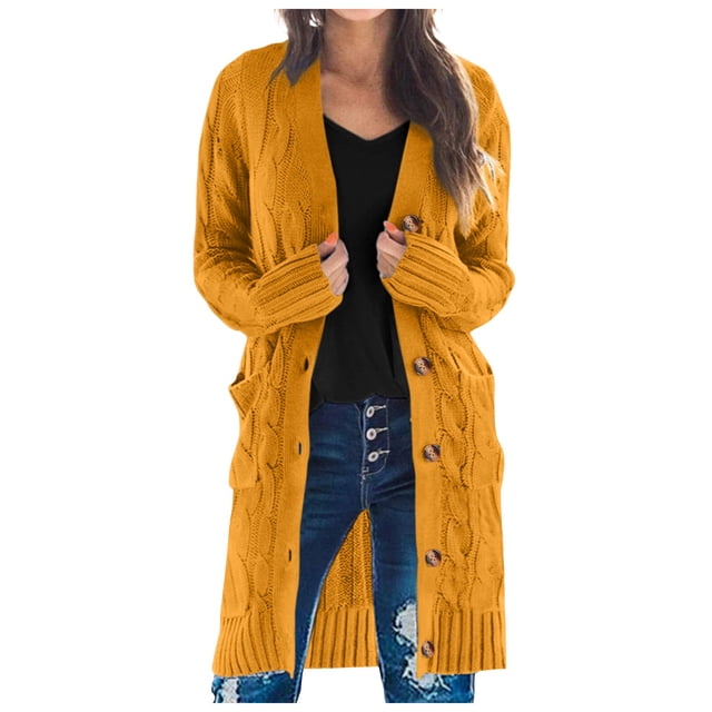 Wyzesi Faux Leather Jacket Women Petite Long Sleeve Knit Long Cardigan For Women Fall Winter Open Front Button Sweaters With Pockets Water Proofing Spray For Jackets Black Leather Jacket With Purple