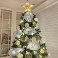 thumbnail image 3 of tasrioml Christmas Poly Mesh Ribbon 10 Inch x 10 Yards Metallic Mesh Ribbon Foil Decorative Mesh Rolls for DIY Wreath Crafts Party Decoration, 3 of 8