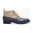 thumbnail image 2 of Stacy Adams Madison Spectator Spat Cap Toe Demi Boot Blue Multi 00109-460, 2 of 7
