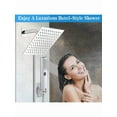 thumbnail image 5 of 1Set High Pressure Square Rain Shower Head & Handheld Spray Combo | 78" Stainless Steel Hose, 3-Way Diverter, Adhesive Holder | Dual Shower Kit for Bathroom | Decor & Accessories, 5 of 15