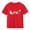 Red, variant on Kids Red T-Shirt for Girls Short Sleeve Graphic Tee Kids Love Bird Floral Print 100% Cotton,Size 9 T