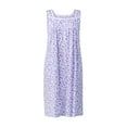 thumbnail image 5 of Aria Women's 100% Cotton Sleeveless 40" Nightgown, Sizes XS-5X, 5 of 7