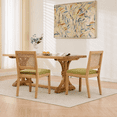 thumbnail image 4 of Dining Chairs Set of 2, Modern Farmhouse Dining Chair with Cane Back, LEGAHOME Upholstered Kitchen Chair, Wood Side Chair for Kitchen Dining Room, Olive Green, 4 of 11