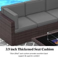 thumbnail image 3 of Sunny Hill 8 Metal Sectional Outdoor Conversation Sets with Sofa and Table, Brown/Gray, 3 of 7