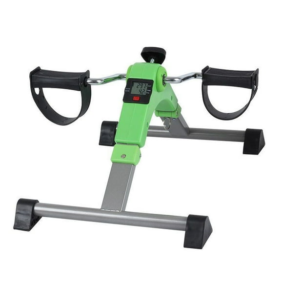 Reayehane Folding Pedal Exerciser Mini Under Desk Foot Pedal Exerciser Foot Hand Cycle Portable Peddler Machine Exerciser Arm Leg Exerciser While Sitting (Green )