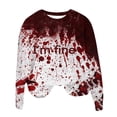 thumbnail image 4 of VBARHMQRT Womens Sweatshirt Womens Print Sweatshirt Oversize Sweatshirts Crewneck Long Sleeve Pullover Top, 4 of 4
