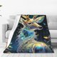 thumbnail image 1 of Balery Colorful Stained Glass Deer Manta de Felpa Suave y Acogedora – Cobija de Franela Aterciopelada para Cama, Lavable y Cálida para Sofá, Mascotas, Transpirable-60"x50", 1 of 7