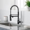 thumbnail image 3 of Pull Down Kitchen Faucet with Sprayer,Commercial Single Handle Brushed Faucet Black, 3 of 7