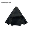 thumbnail image 1 of Langgg Car Shift Lever Cover PU Decoration Interior Manual Knob Stick Boot Collar Protector Modification Shifter Gear Accessory Yellow Line, 1 of 7