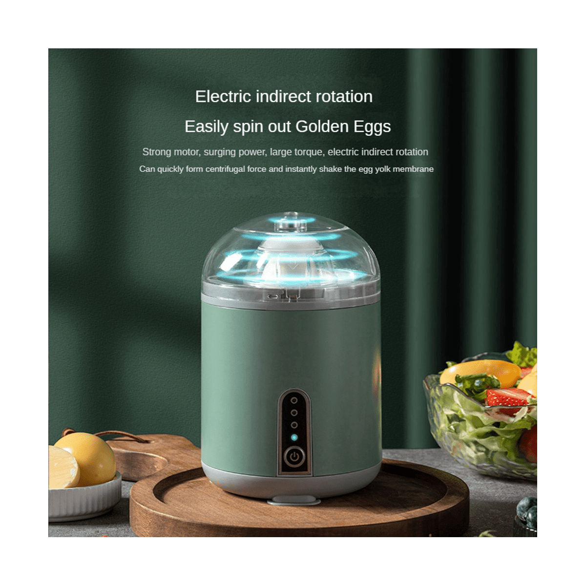 Electric Egg Mixer Egg Shaker Golden Egg Maker Automatic Mixing of Egg White and Yolk Kitchen Supplies Egg Homogenizer B