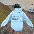 thumbnail image 6 of WENWU Womens Hoodie Long Sleeve Hoodie Womens Pullover Sweatshirts Cozy Sweatshirts for Women Light Blue Clothes Cute Winter Outfits for Women Teens Clothes, 6 of 7