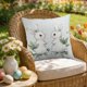 thumbnail image 5 of Decoraciones de Primavera para el Hogar Conejos Blancos Flor Cubierta de Almohada 45x45cm Pascua Primavera Oficina Dormitorio Pascua Decoración Del Hogar Cubiertas de Almohada de Primavera, 5 of 6