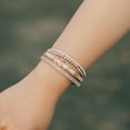 thumbnail image 5 of Boho Wrap Bracelets Leather Cuff Bangle Gold Beaded Bracelets for Women Stackable Infinity Bracelets Jewelry with Magnetic Clasp, 5 of 6