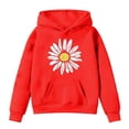 thumbnail image 4 of Nwiuh Girls Cute Hoodie Sunflower Graphic Print Casual Light Hoodie Y2k Clothes | Cute Flower Print Casual Sweatshirt,Loose Fit Comfy Pullover,Teen Girls School Wear (Red, 11-12 Years), 4 of 4
