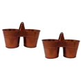 thumbnail image 1 of 8122E GC S-2 Enameled Galvanized Double Planter - Set of 2, 1 of 1