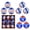 F, variant on 4Th Of July Floral Paper Plates, 50 Pack Disposable Patriotic Flower Plates, Lightweight Party Tableware for independence Day Bbq Picnic Family indoor Outdoor Holiday Gathering Decor