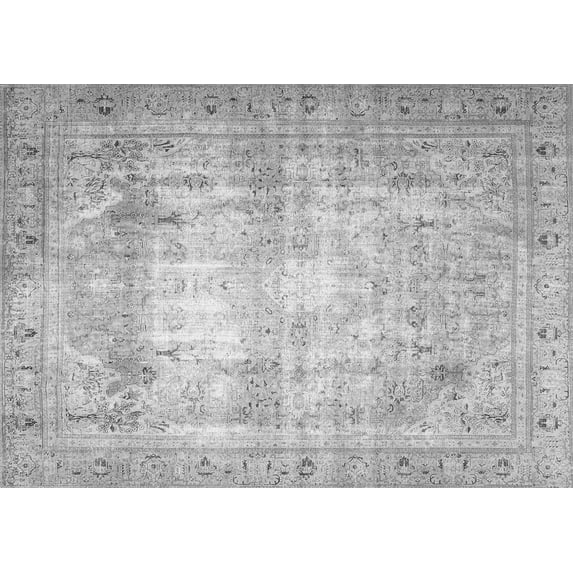 Ahgly Company Indoor Rectangle Persian Gray Traditional Area Rugs, 8' x 10'