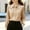 Khaki, variant on White Women'S Tops, Tees & Blouses Collared Button Cotton Blend Long Sleeve Modern Solid Office Wear Blouses & Tops White,M