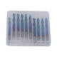thumbnail image 3 of Fresa de carburo cementado, 10 Uds., 2 flautas, nanorevestimiento azul, fondo plano, 3,175mm, 3 of 12