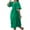 Green, variant on ZQUUVOU Womens Dresses Casual Ruffle Short Sleeves Waist Elastic V-Neck Wedding Guest A-Line Maxi Dress Green