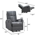 thumbnail image 4 of MAYEERTY Power Recliner Single Chair with USB Charge Port for Bedroom & Reading Room, 35*30*40"Gray, 4 of 8