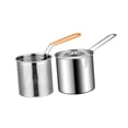 thumbnail image 3 of simhoa Deep Fryer Set Noodle Cookware Pasta Strainer Basket for Camping Picnic Home without pot brush, 3 of 8