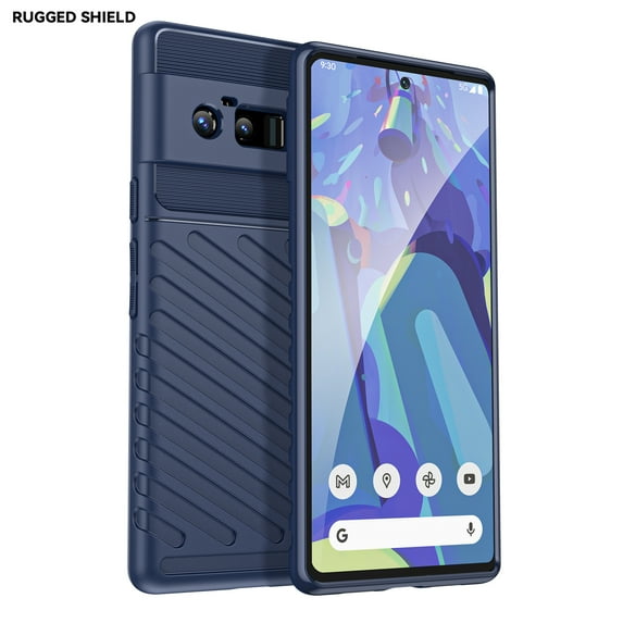 Case for Google Pixel 6, Dual Layer Protective Heavy Duty Cell Phone Cover Shockproof Rugged with Non Slip Textured Back Military Protection Bumper Case for Google Pixel 6 6.4 inch 2021,Darkblue