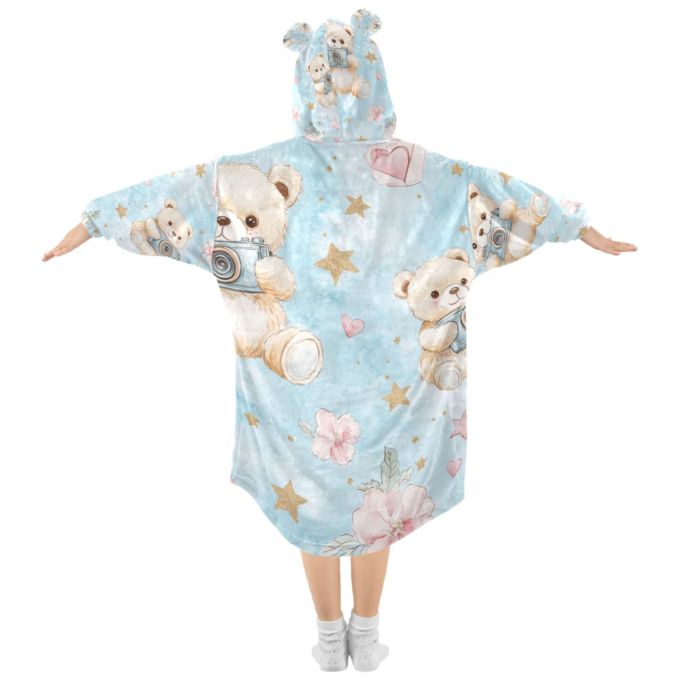 YAZAOO Kids Wearable Blanket Hoodie Warm and Cozy 0_3 (74) Flannel Sweatshirt
