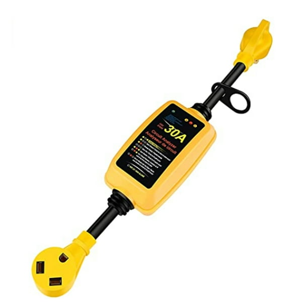RV Surge Protector 30 Amp with Grip Handles, Smart Circuit Analyzer Guard for RV, , Trailer