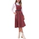 thumbnail image 4 of Vestido de tirantes a cuadros INSPIRE CHIC para mujer, vestido vintage tipo pinafore A-Line, M Rojo Verde, 4 of 6