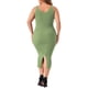 thumbnail image 3 of Vestido sin mangas de talla grande para mujer Agnes Orinda, con escote en V, casual, de punto acanalado, ajustado, tipo cami, 2X, negro, 3 of 5