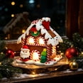 thumbnail image 6 of Light Up Gingerbread Themed House Ornament, PVC Warm LED Hanging Decoration for Christmas Tree, Tabletop Mantel Shelf Christmas Village Home Holiday Display, 6 of 7