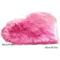 thumbnail image 3 of Heart Shaped Rug, Beige - 20x16 Inch, Fluffy Faux Fur, Soft & Cozy, Machine Washable, Perfect for Dorm or Preppy Room Decor, 1.3'x1.6', 3 of 5