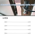 thumbnail image 2 of 4pcs Stainless Steel Door Cabinet Restraint Braided Cable Hinge Limiter, 2 of 10