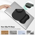 thumbnail image 3 of TECKNET BASICS Gel Mouse Pad with Wrist Rest, Ergonomic Office Mousepad with Wrist Support, Non-Slip & Smooth Surface, Comfortable Desk Mat for Office Gaming Study-Black, 3 of 8
