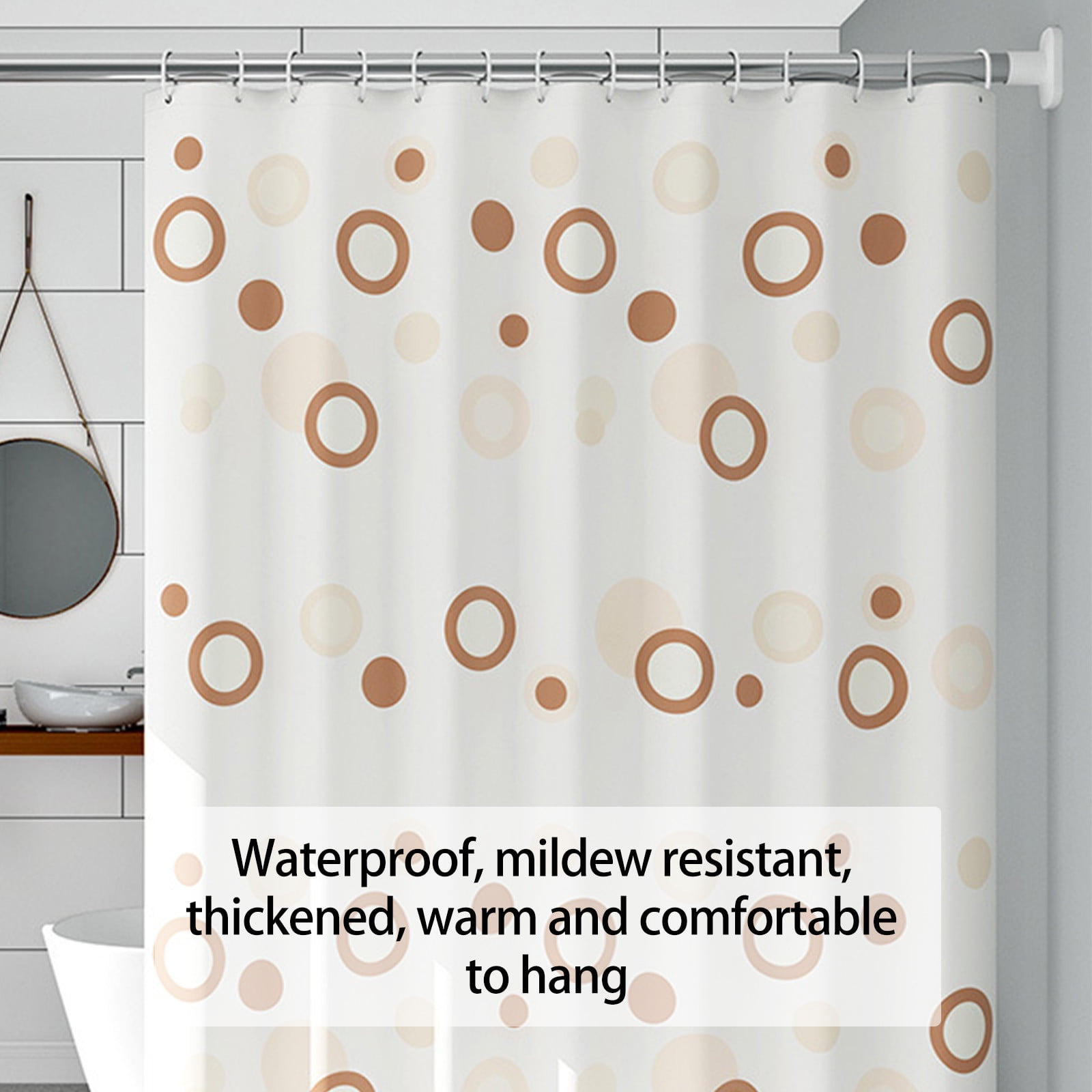 XYAIYT Modern Polyester Shower Curtain Set for Refreshing Bathroom Decor  Waterproof Fabric with Weighted Hem Includes Rings Easy Care Machine  Washable Versatile Use for Apartments - Walmart.com, image size:1600x1600