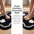 thumbnail image 2 of Unique Bargains Aesthetic Ultra Absorbent Shaggy Non Slip Bath Mat Black 32" x 20", 2 of 5