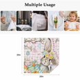 thumbnail image 5 of Pink Easter Bunny Cloth Napkins, Spring Easter Eggs Floral Buffalo Plaid Washable and Reusable Dinner Napkins Set of 4, Table Napkin for Kitchen Party Birthday Wedding Hotel Housewarming 20"x20", 5 of 9