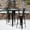 Black, variant on Emma + Oliver 4 Pack 30" High Copper Metal Indoor-Outdoor Barstool with Back