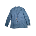 thumbnail image 2 of Alfani Mens Linen Blend Stretch Two Button Blazer Jacket, Blue, Small, 2 of 3
