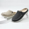 thumbnail image 5 of NHU Mens Slippers Canvas Loafers Slip On Shoes Indoor & Outdoor Walking Shoes with Anti-Skid Rubber Sole Khaki Size 13, 5 of 6