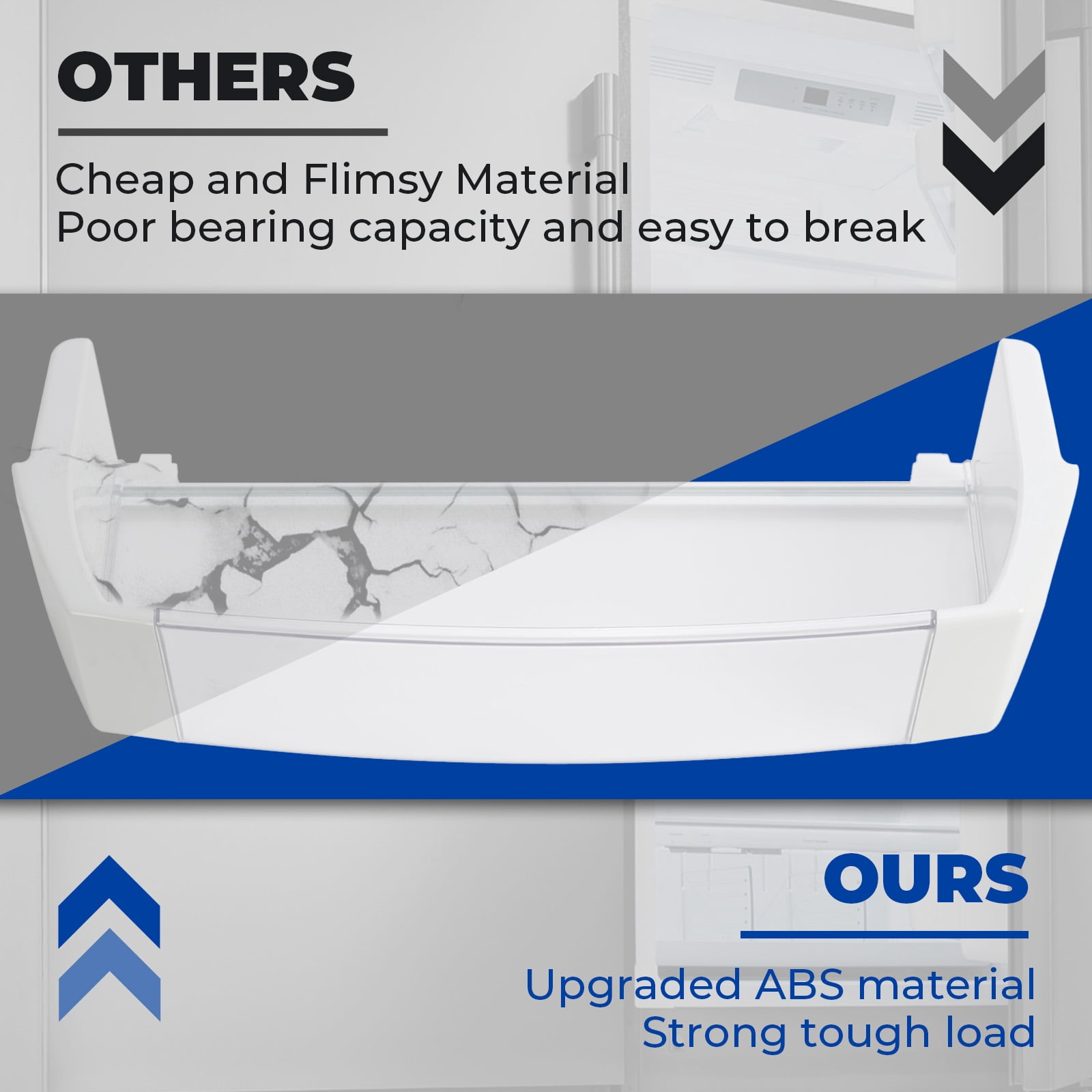 Kojem WR71X10427 Door Shelf, Door Gallon Bin, Fit with GE Refrigerator WR71X10427