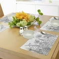 thumbnail image 4 of Ambesonne Floral Place Mats Set of 4, Flowers Garden Scenery, Standard Size, Grey and White, 4 of 6