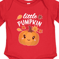 thumbnail image 4 of Inktastic Cute Little Pumpkin with Fall Leaves Boys or Girls Long Sleeve Baby Bodysuit, 4 of 5