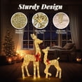 thumbnail image 4 of EasingRoom Christmas Decorations, 2-PCS  Yard Deer Decor Family Set for Indoor or Outdoor Yard Art- with 210 Warm White LED Lights,Gold, 4 of 6