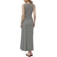 thumbnail image 3 of INSPIRE CHIC Striped Midi Dress for Women Summer Ribbed Knit Bodycon Sleeveless Tank Dresses XS Black, 3 of 6